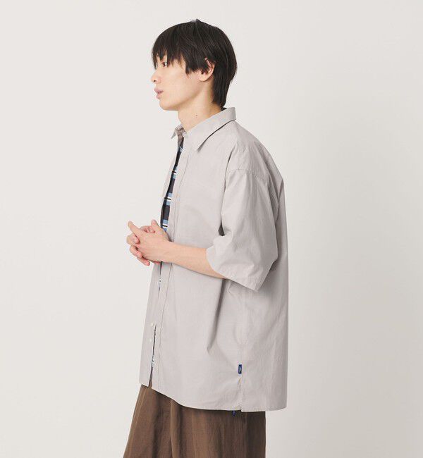 NICE WEATHER「＜NICE WEATHER＞プレーンオーバー ショートスリーブシャツ」|シャツ・ブラウス|