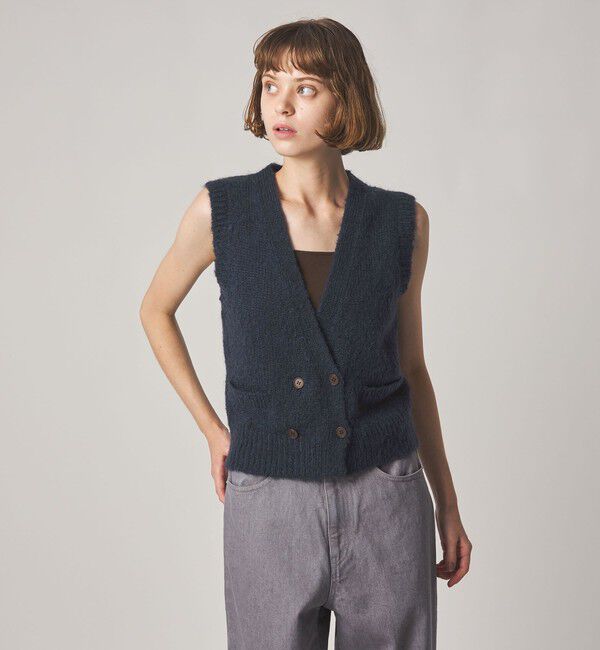 STEVEN ALAN「＜Steven Alan＞ウール モヘヤ ナイロン ダブルボタン ベスト」|ベスト・ジレ|