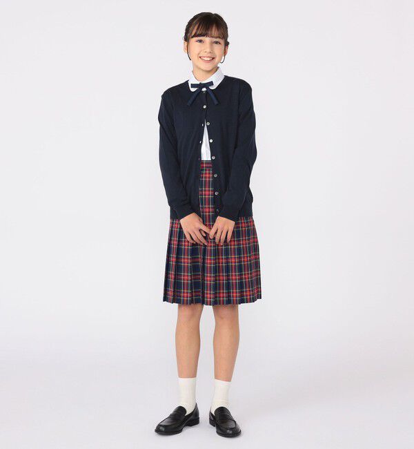 SHIPS KIDS「SHIPS KIDS:140～150cm / 14GG クルーネック カーディガン」|カーディガン|