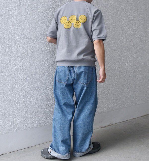 SHIPS any「【SHIPS any別注】athletic wear MASON: スマイルマーク/刺繍 スウェット Tシャツ◇」|Tシャツ・カットソー|