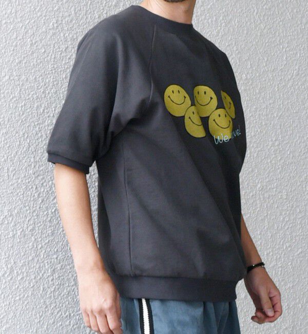 SHIPS any「【SHIPS any別注】athletic wear MASON: スマイルマーク/刺繍 スウェット Tシャツ◇」|Tシャツ・カットソー|