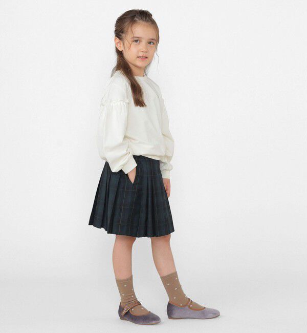 SHIPS KIDS「SHIPS KIDS:100～130cm / フリルスリーブ スウェット」|スウェット・ジャージ|