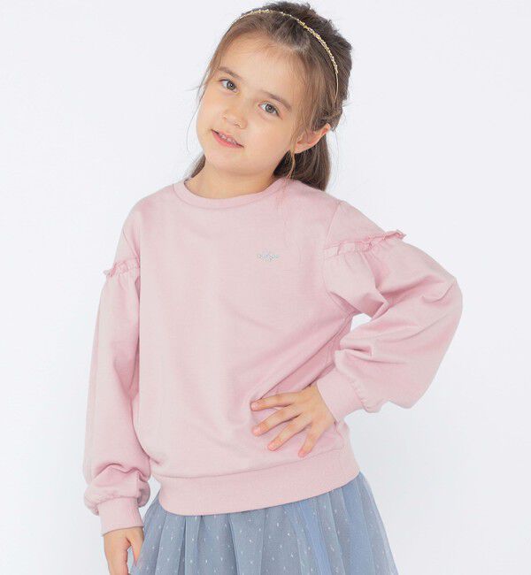 SHIPS KIDS「SHIPS KIDS:100～130cm / フリルスリーブ スウェット」|スウェット・ジャージ|
