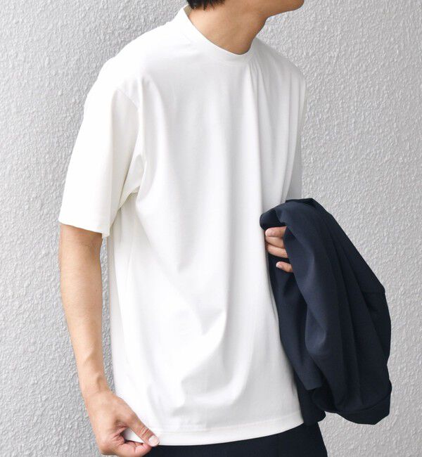 SHIPS any「SHIPS any: JAPAN MADE クリアベアスムース スロープネック ジャケット Tシャツ」|Tシャツ・カットソー|
