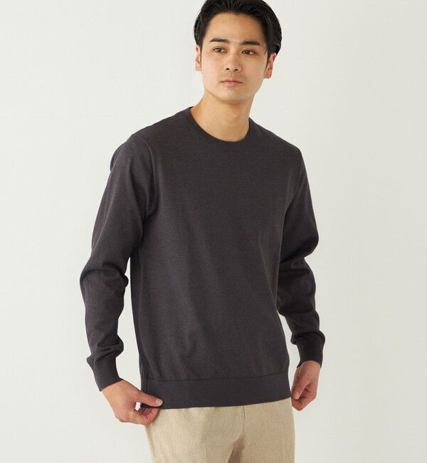 SHIPS Colors 「SHIPS Colors:〈洗濯機可能〉14ゲージ 天竺 クルーネック ニット」|ニット・セーター|