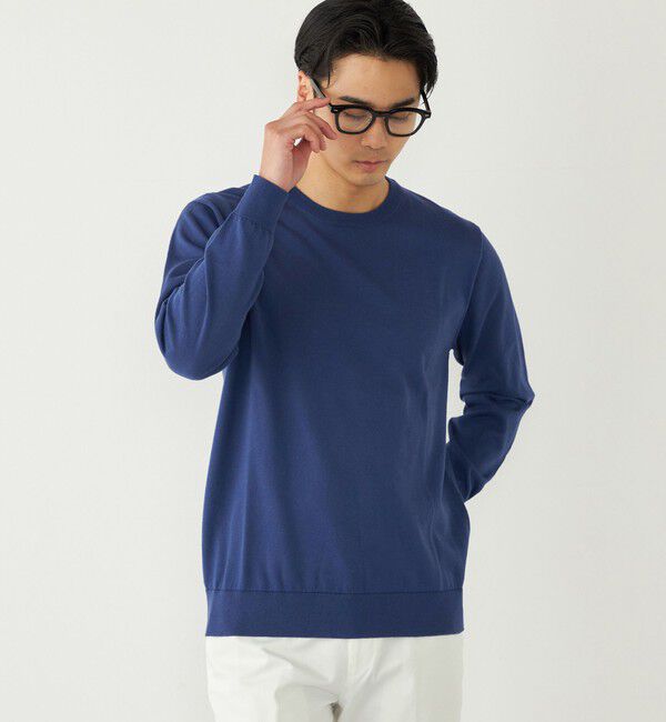 SHIPS Colors 「SHIPS Colors:〈洗濯機可能〉14ゲージ 天竺 クルーネック ニット」|ニット・セーター|