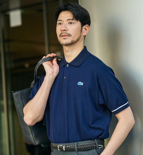 SHIPS「【SHIPS別注】LACOSTE: シャンティイー トリム ポロシャツ」|ポロシャツ|ネイビー