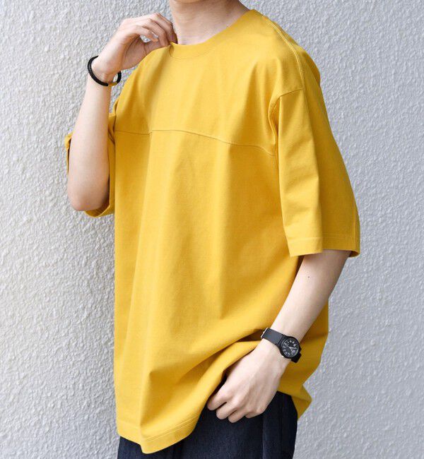 SHIPS any「SHIPS any:〈接触冷感/吸水速乾/UVカット/遮熱〉Raylock フットボール Tシャツ◇」|Tシャツ・カットソー|