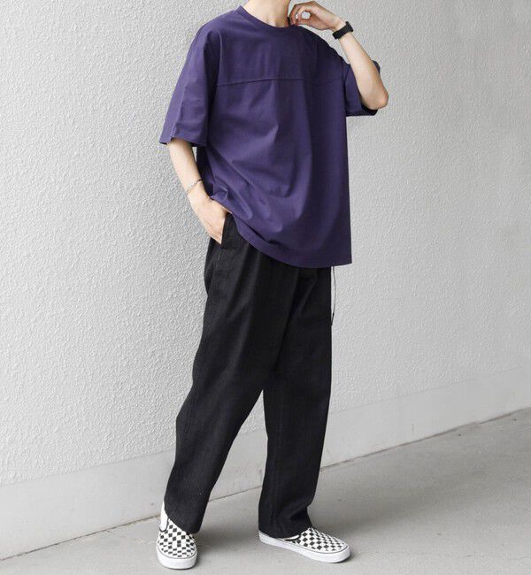 SHIPS any「SHIPS any:〈接触冷感/吸水速乾/UVカット/遮熱〉Raylock フットボール Tシャツ◇」|Tシャツ・カットソー|