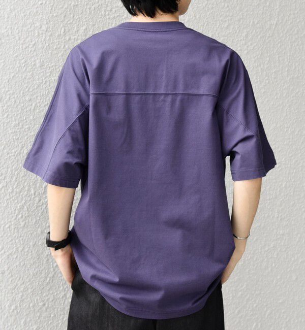 SHIPS any「SHIPS any:〈接触冷感/吸水速乾/UVカット/遮熱〉Raylock フットボール Tシャツ◇」|Tシャツ・カットソー|