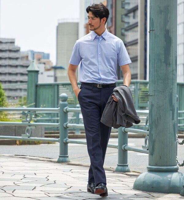 SHIPS「SHIPS:〈FUNCTION〉Albini &times; RENU(R)半袖 ジャージー ストライプ シャツ」|シャツ・ブラウス|