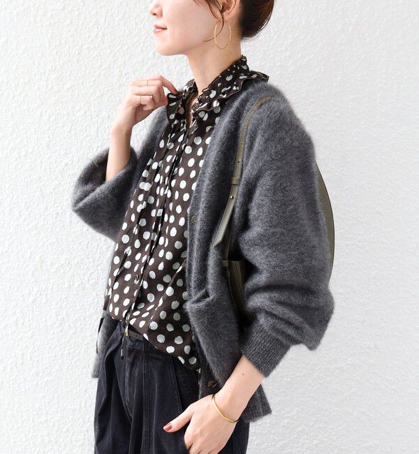 SHIPS for women「《予約》杢 フォックス カシミヤ Vネック カーディガン」|カーディガン|