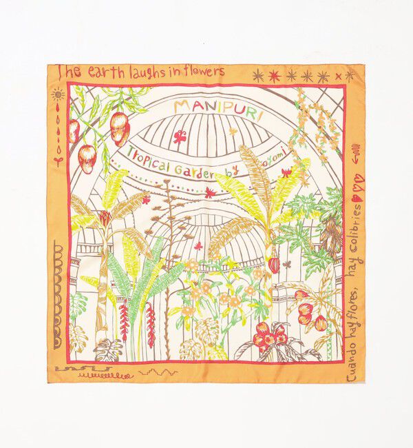 TOMORROWLAND GOODS「manipuri GARDEN シルクスカーフ」|バンダナ・スカーフ|