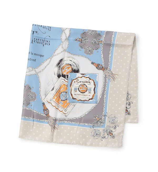 TOMORROWLAND GOODS「manipuri CLASSIC シルクスカーフ」|バンダナ・スカーフ|16 グレー系