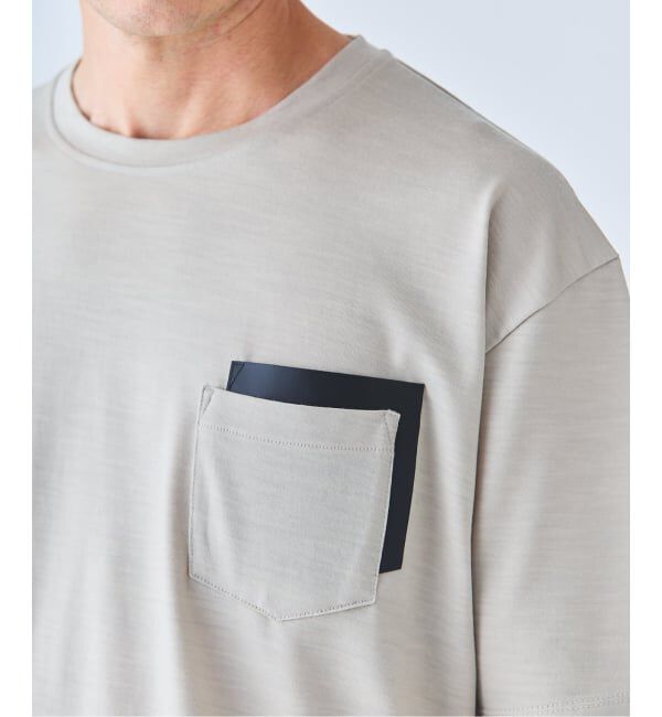 EDIFICE「レザー パッチ ウール Tシャツ」|Tシャツ・カットソー|