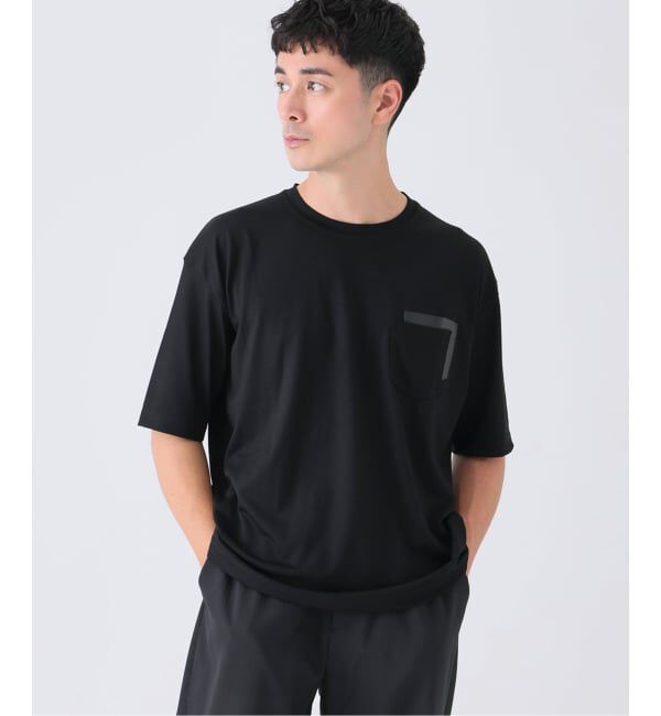 EDIFICE「レザー パッチ ウール Tシャツ」|Tシャツ・カットソー|