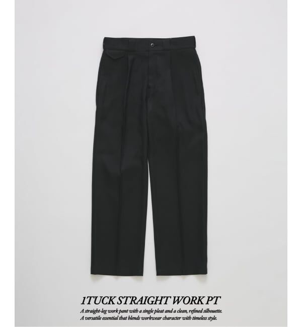 JOURNAL STANDARD「1タック ストレート ワーク スラックス」|スラックス|ブラック