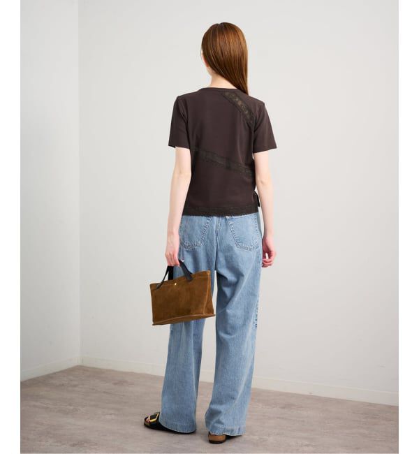 U by SPICK&SPAN「レーステープカットトップス」|Tシャツ・カットソー|
