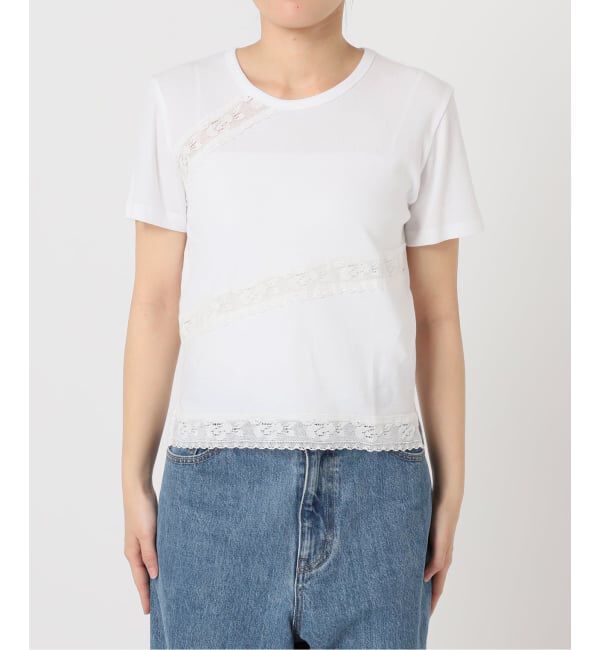 U by SPICK&SPAN「レーステープカットトップス」|Tシャツ・カットソー|