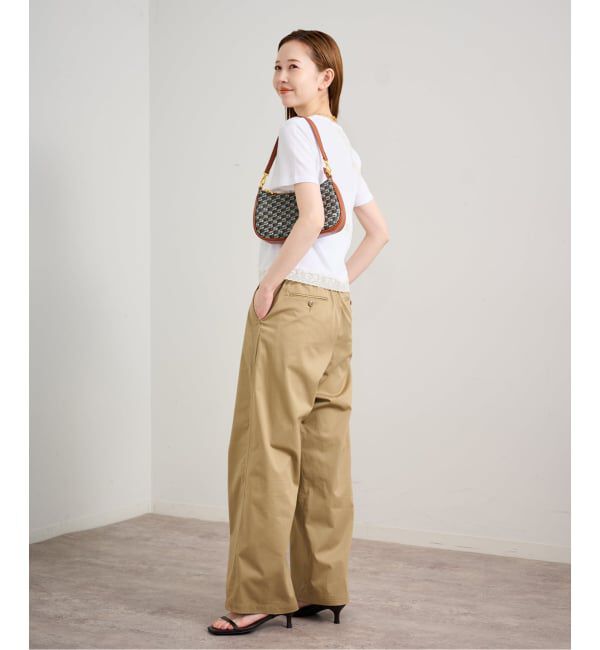 U by SPICK&SPAN「レーステープカットトップス」|Tシャツ・カットソー|