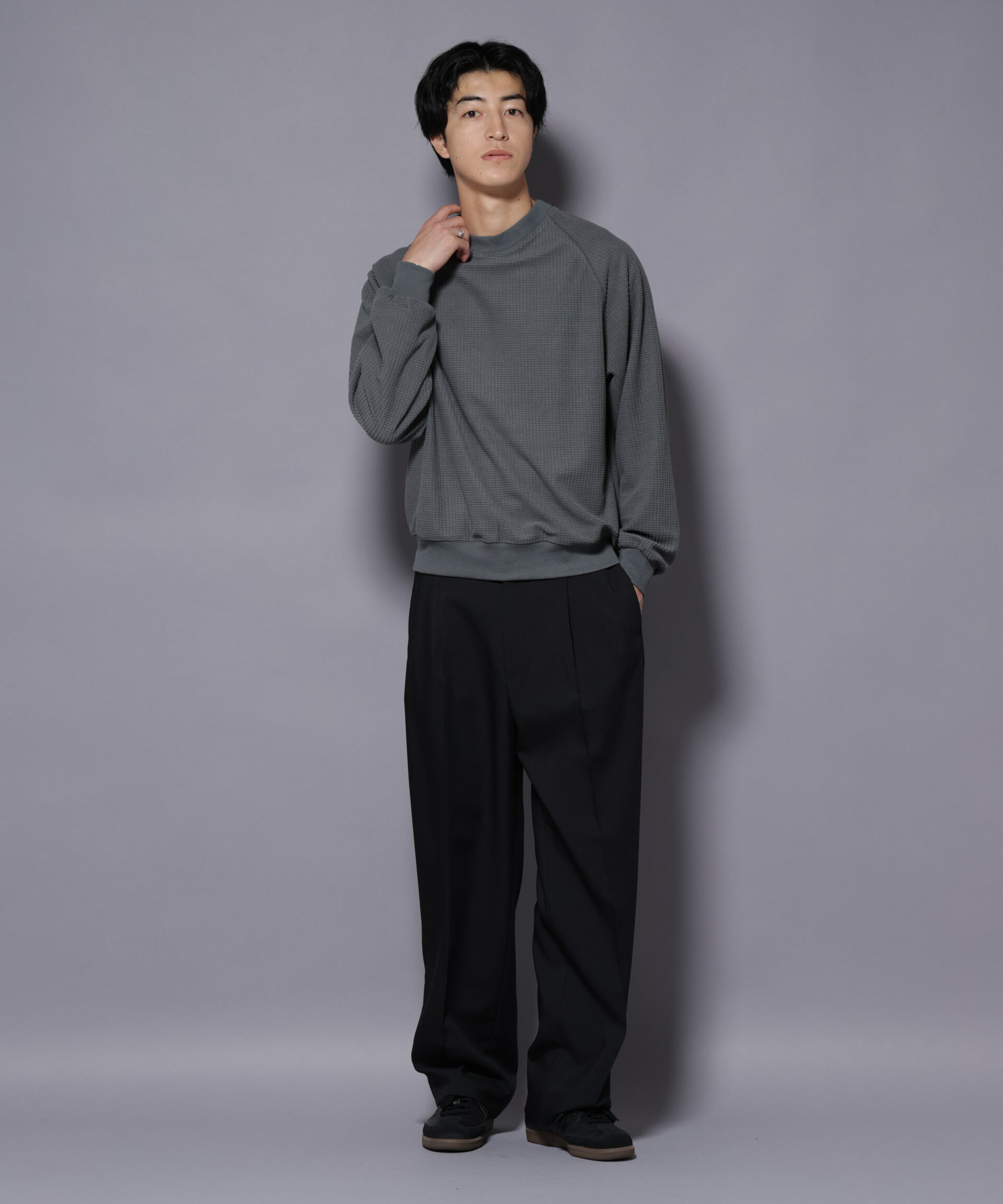 NANO universe「NORMANBROS別注 ワッフルフリース 長袖」|Tシャツ・カットソー|