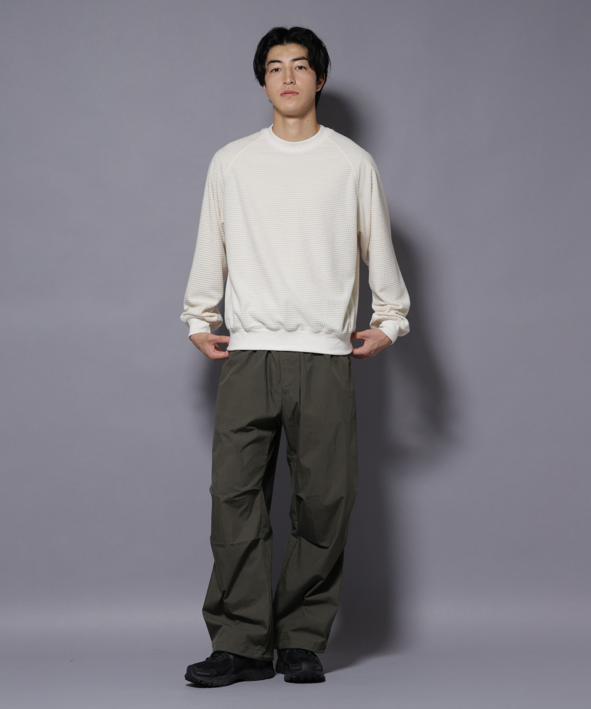 NANO universe「NORMANBROS別注 ワッフルフリース 長袖」|Tシャツ・カットソー|
