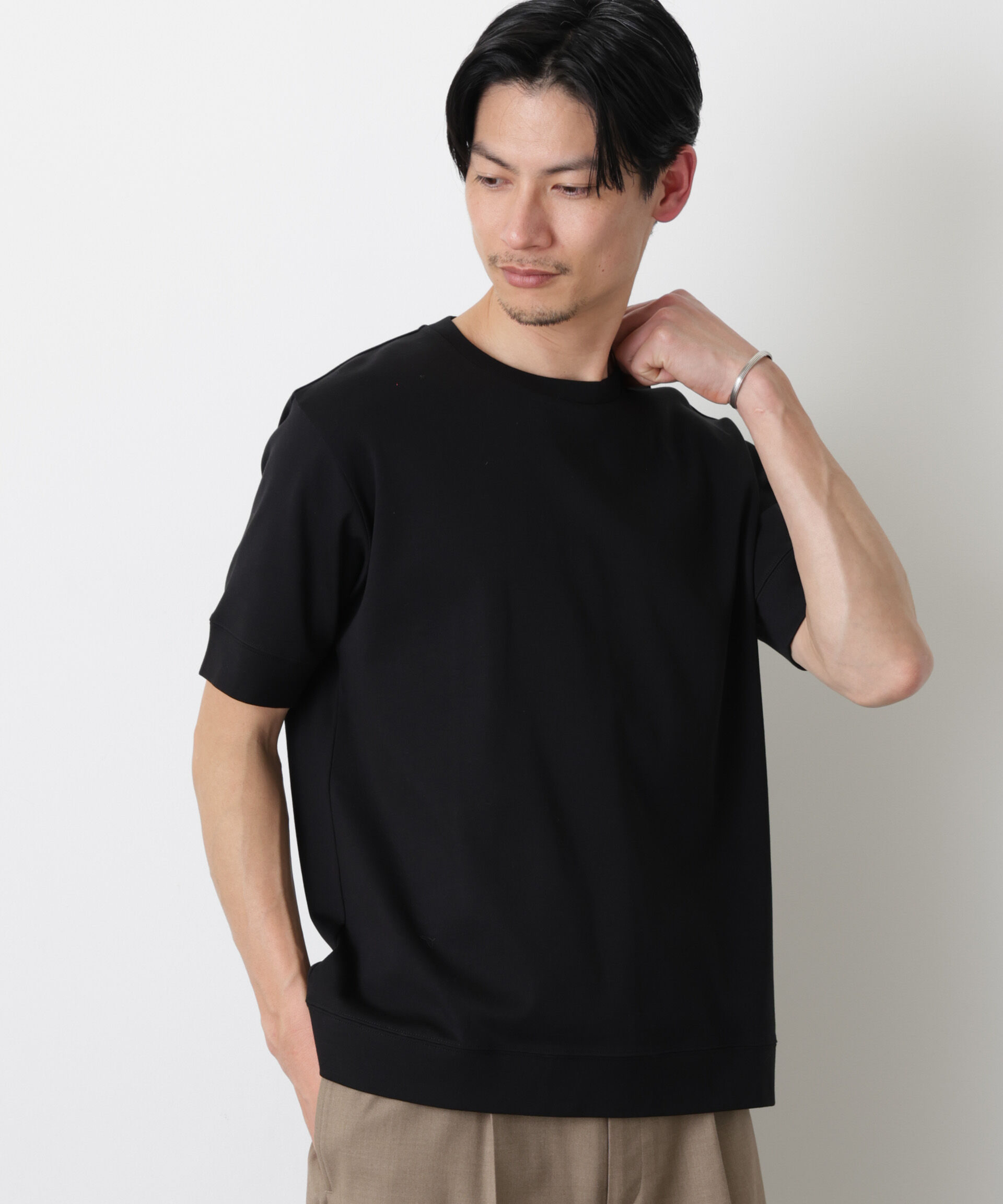 NANO universe「「FORMAL JERSEY」クルーネックカットソー半袖」|Tシャツ・カットソー|