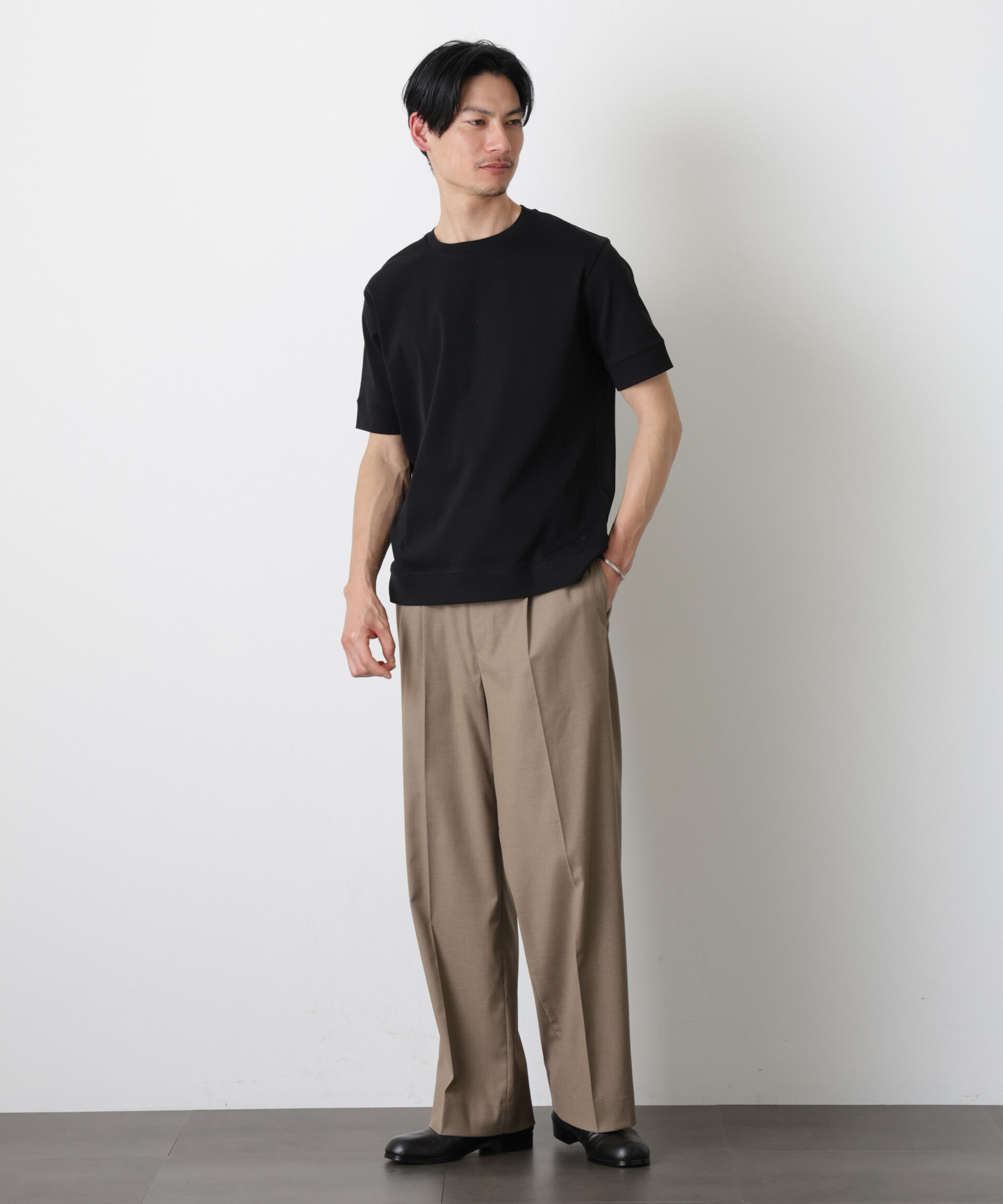NANO universe「「FORMAL JERSEY」クルーネックカットソー半袖」|Tシャツ・カットソー|