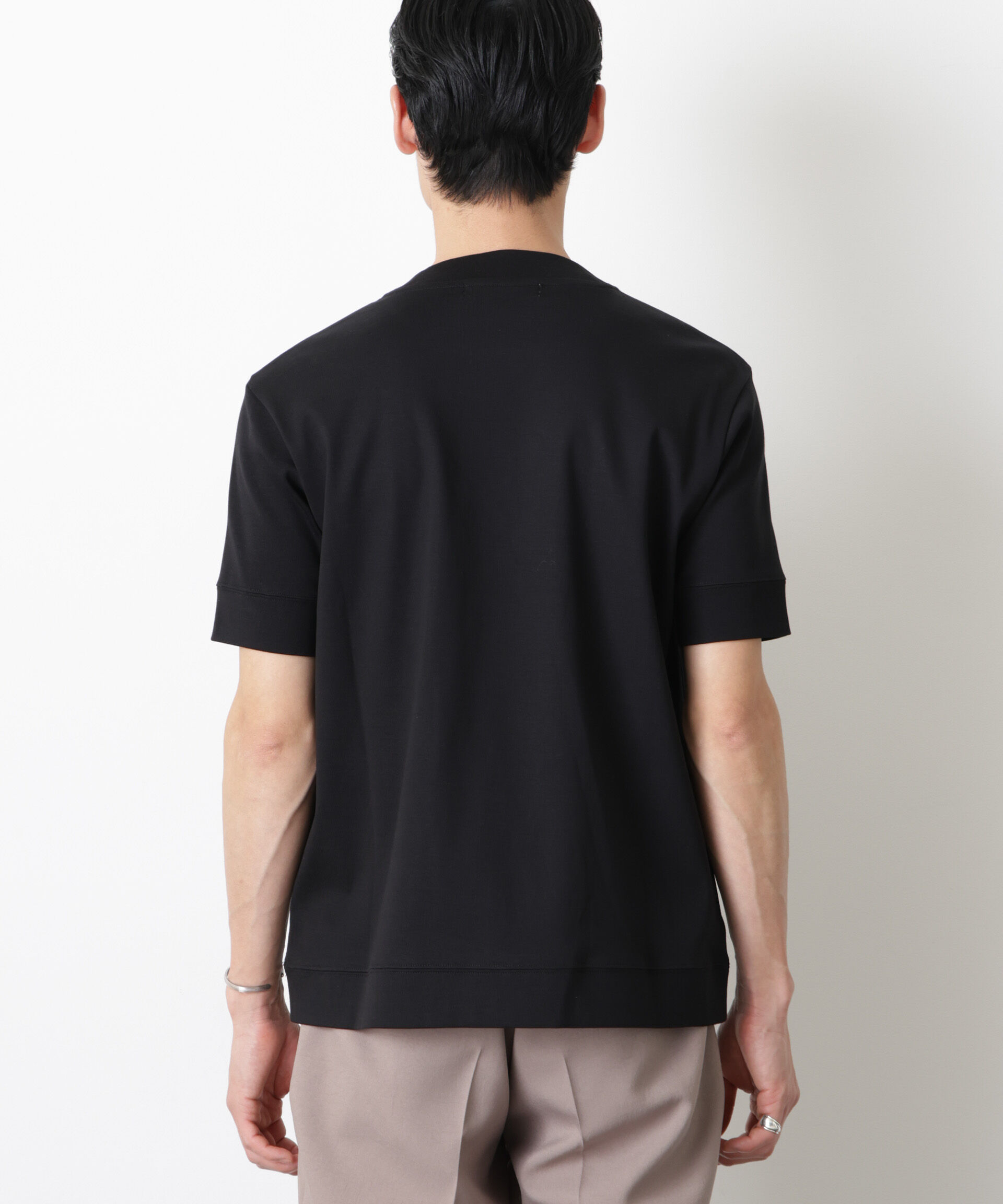 NANO universe「「FORMAL JERSEY」モックネックカットソー半袖」|Tシャツ・カットソー|