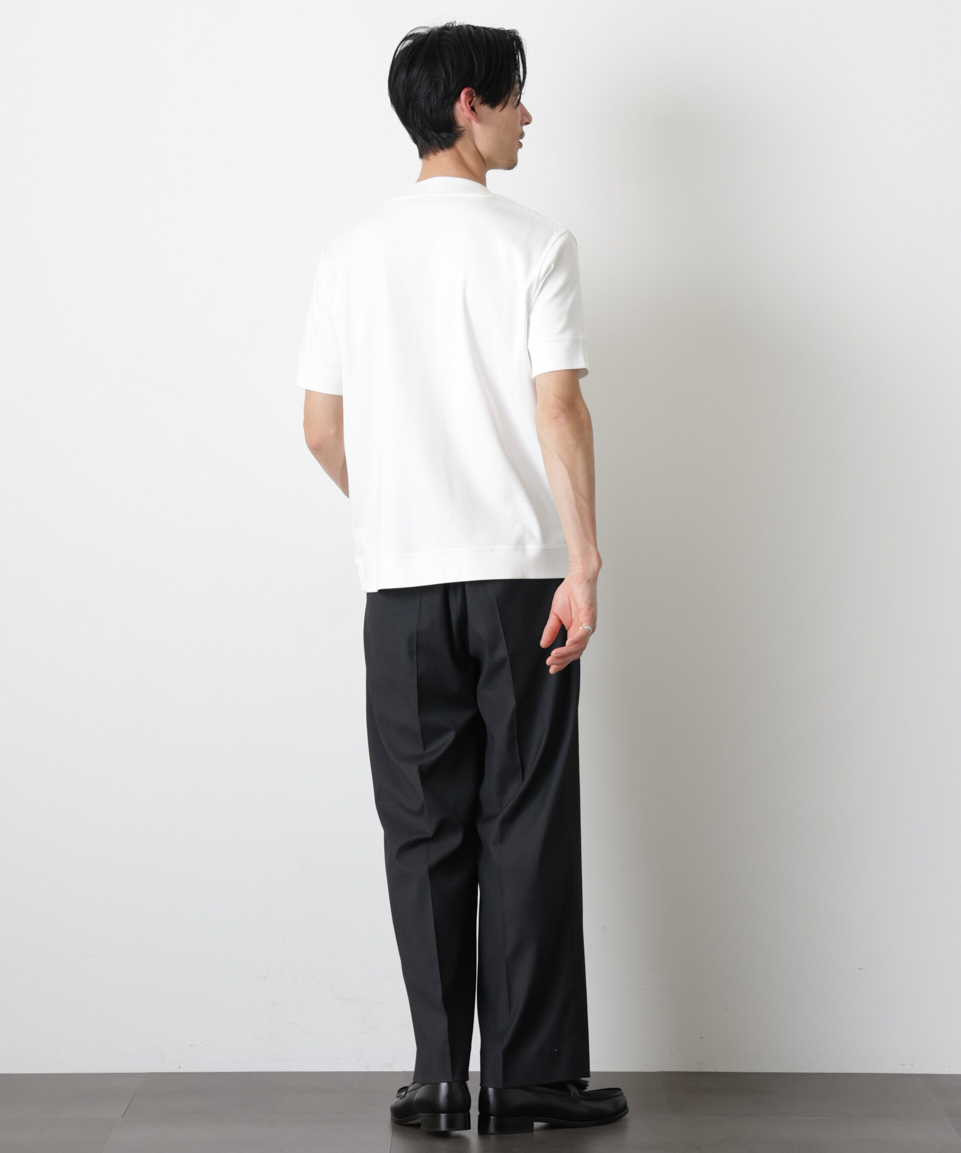 NANO universe「「FORMAL JERSEY」モックネックカットソー半袖」|Tシャツ・カットソー|