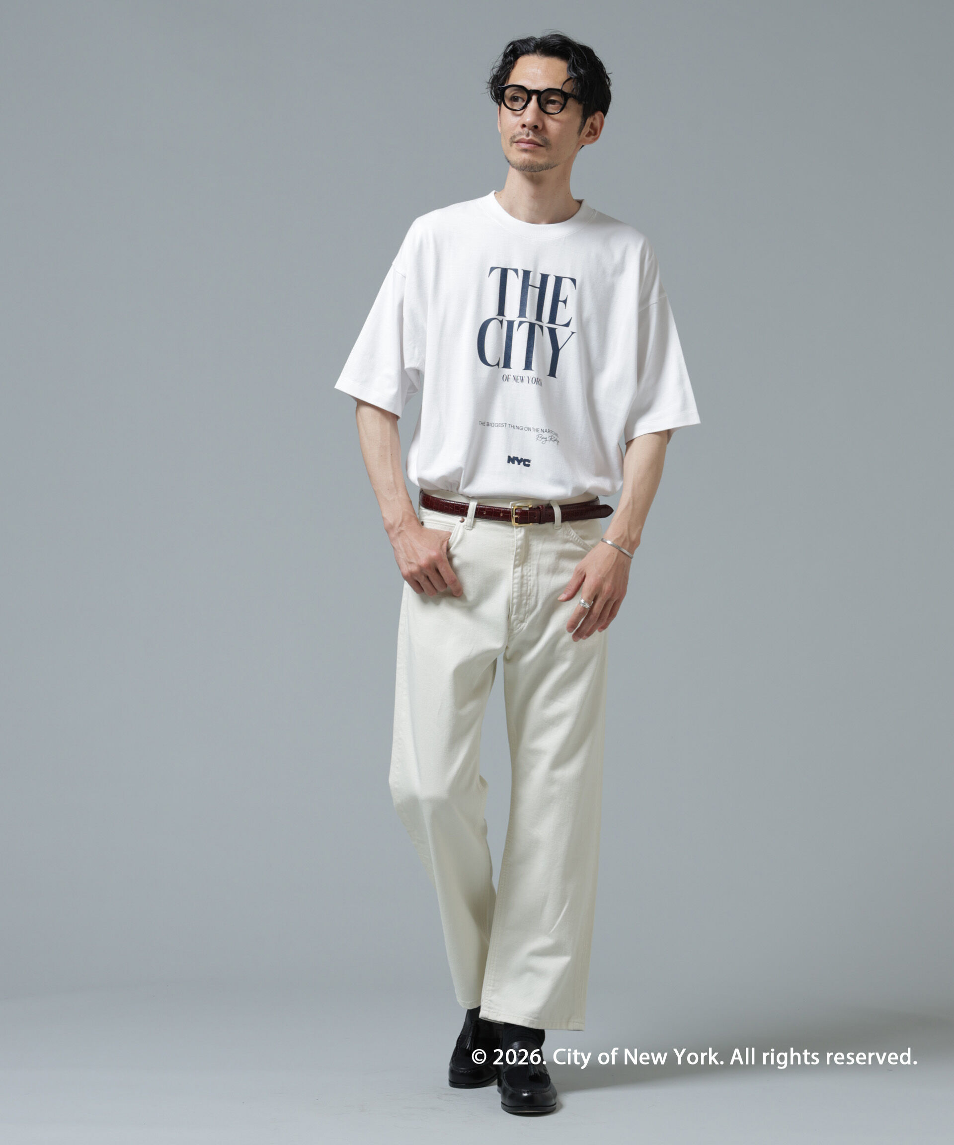 NANO universe「GOOD ROCK SPEED&times;Anti Soaked(R) 汗染み防止 NYC Tシャツ」|Tシャツ・カットソー|