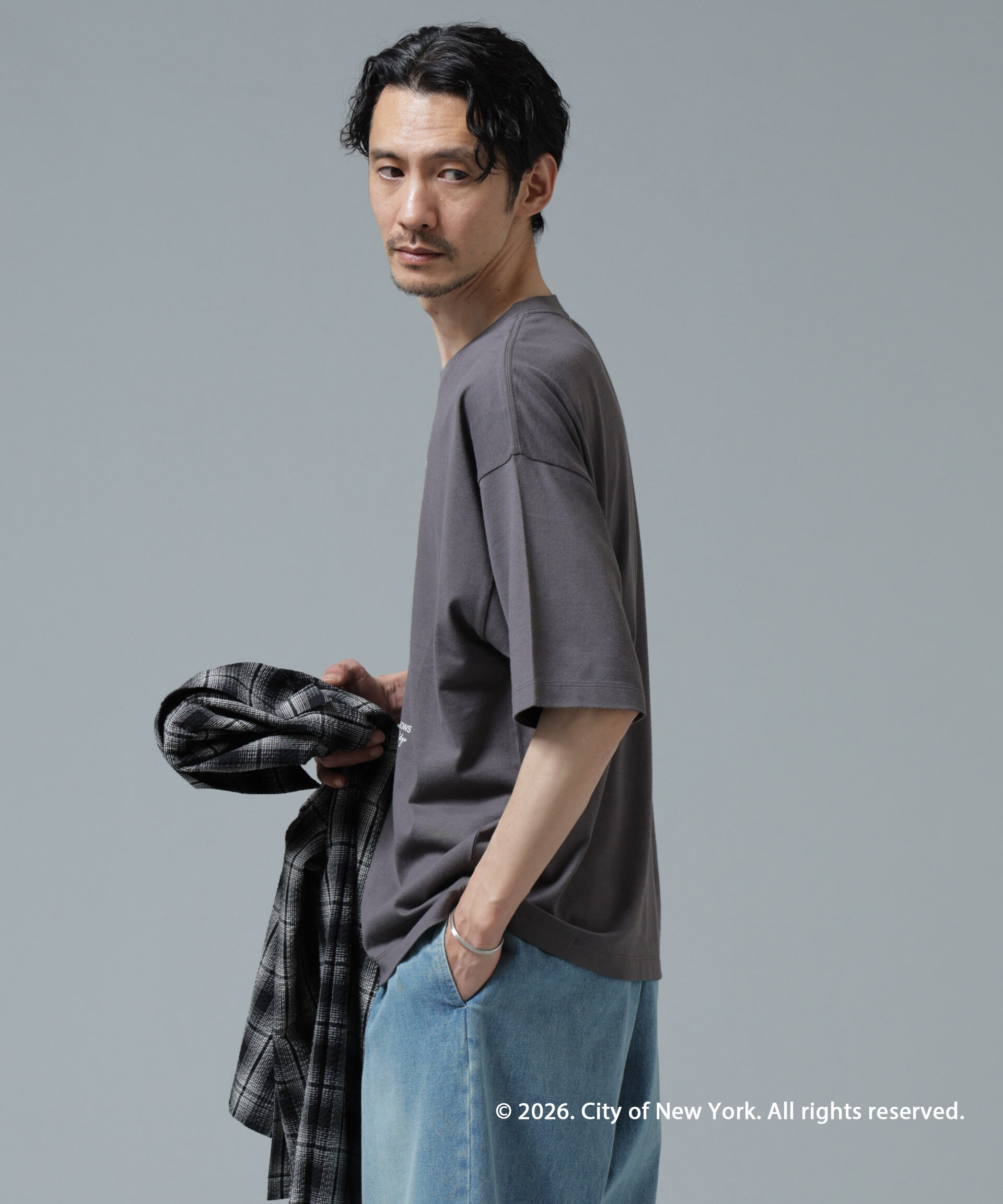 NANO universe「GOOD ROCK SPEED&times;Anti Soaked(R) 汗染み防止 NYC Tシャツ」|Tシャツ・カットソー|