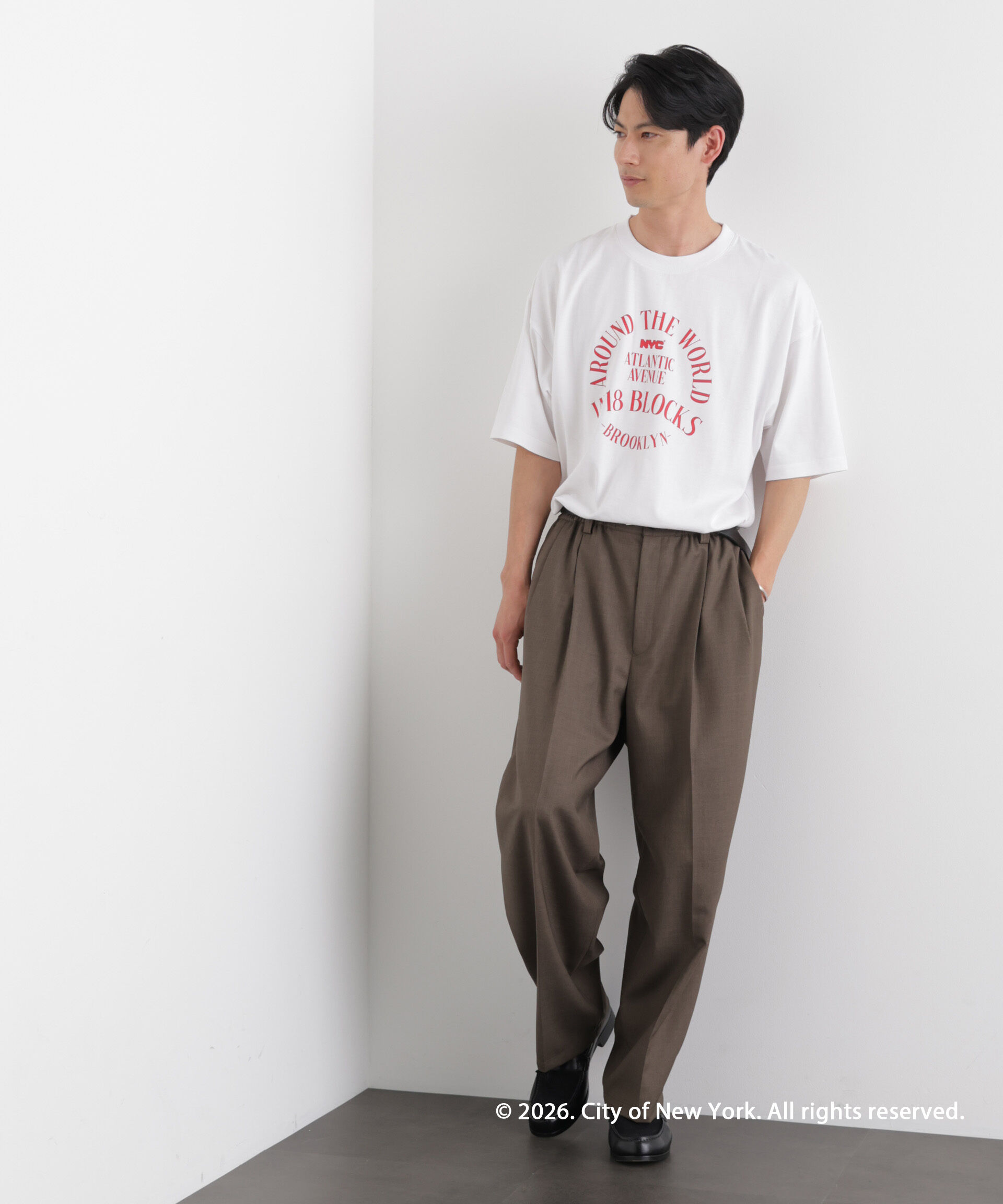 NANO universe「GOOD ROCK SPEED&times;Anti Soaked(R) 汗染み防止 NYC Tシャツ」|Tシャツ・カットソー|