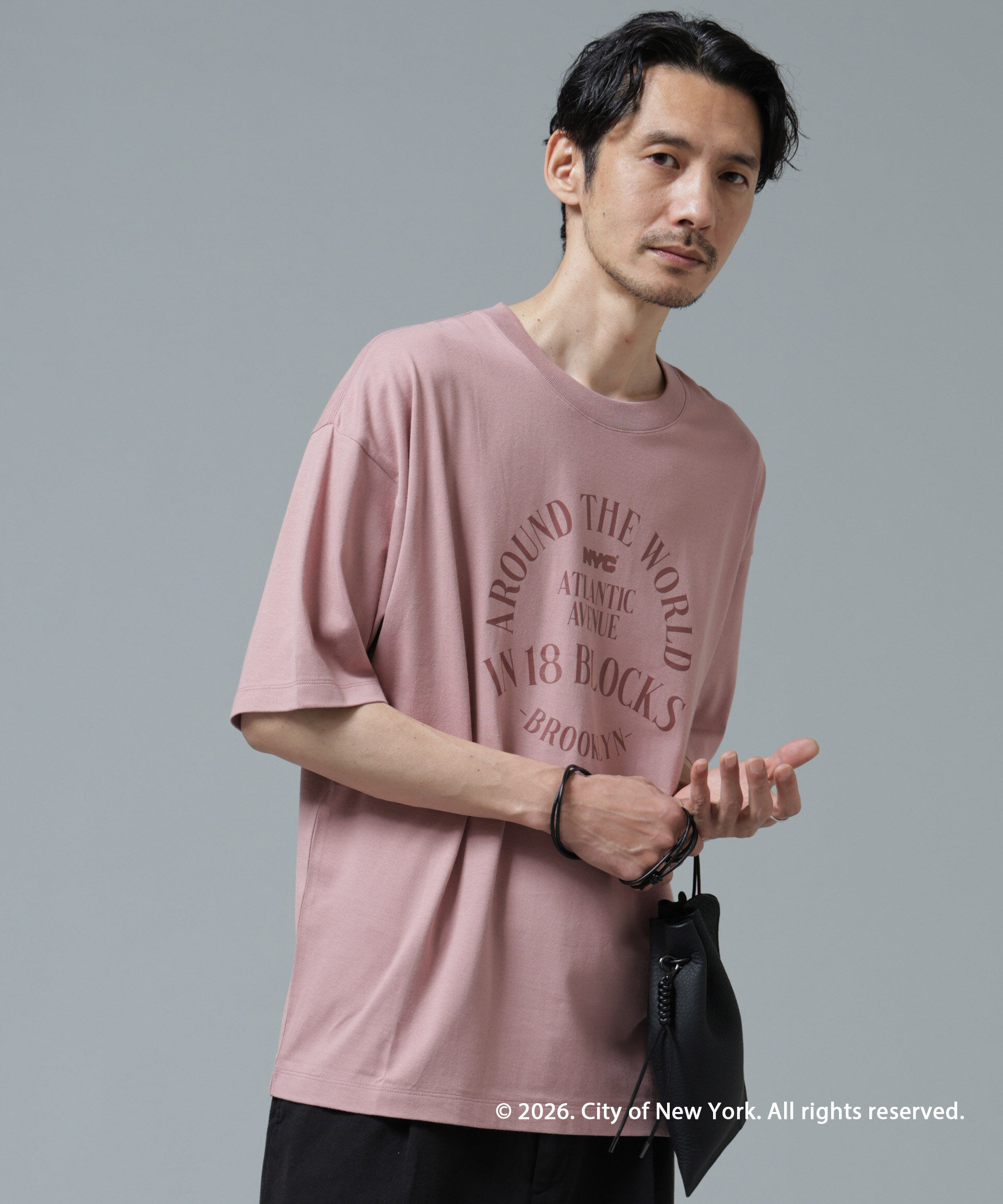 NANO universe「GOOD ROCK SPEED&times;Anti Soaked(R) 汗染み防止 NYC Tシャツ」|Tシャツ・カットソー|