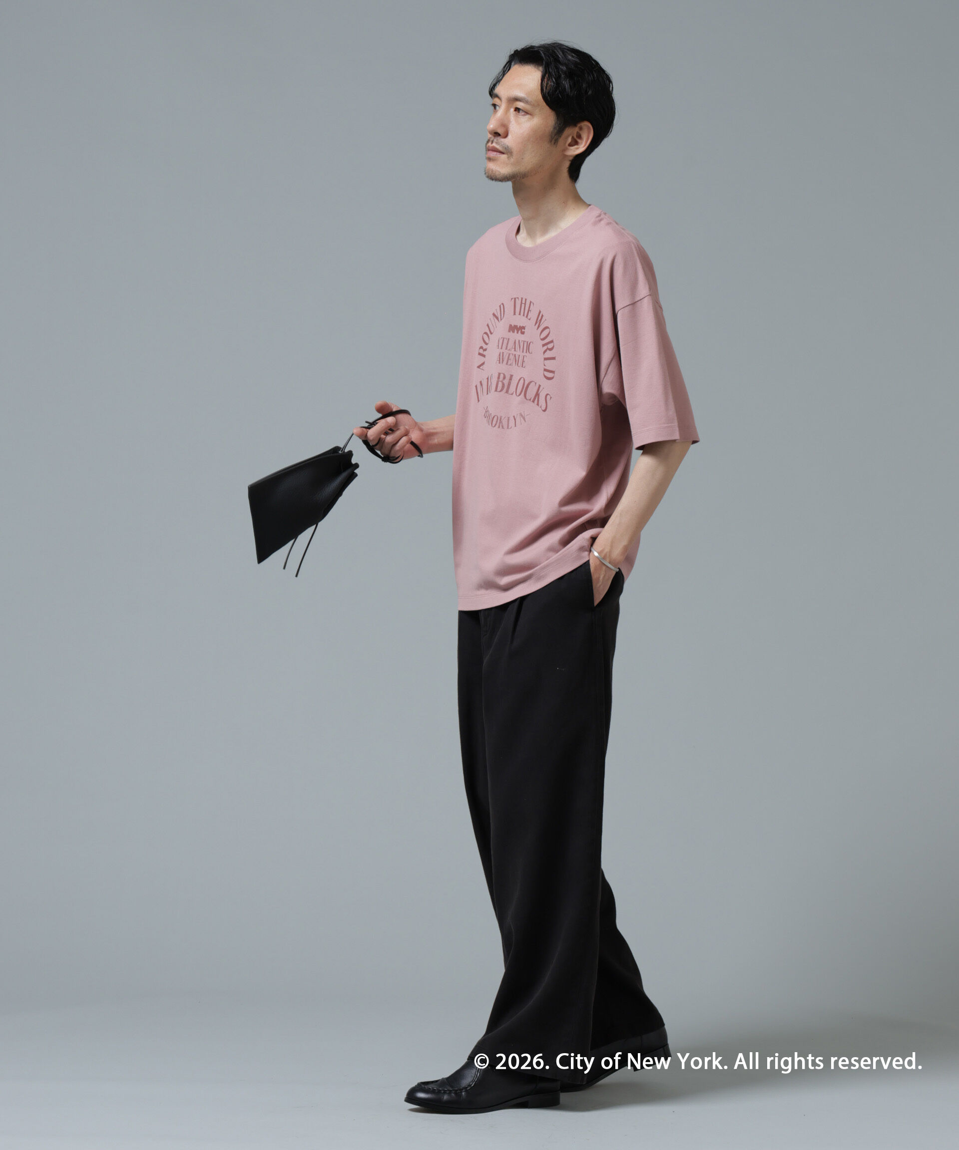 NANO universe「GOOD ROCK SPEED&times;Anti Soaked(R) 汗染み防止 NYC Tシャツ」|Tシャツ・カットソー|