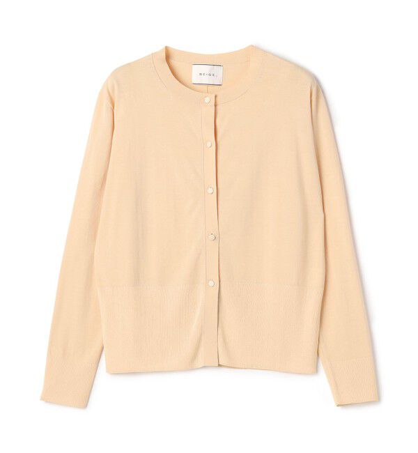 BEIGE,「JULIE / コットンシルク クルーネックカーディガン」|ニット・セーター|