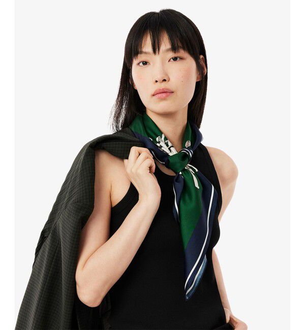 LACOSTE「ルネ・ラコステシルクスカーフ」|バンダナ・スカーフ|