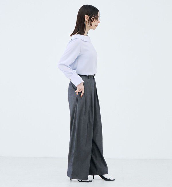NOLLEY'S sophi「《セットアップ対応》ウォッシャブルバイオツイルタックワイドパンツ」|その他|