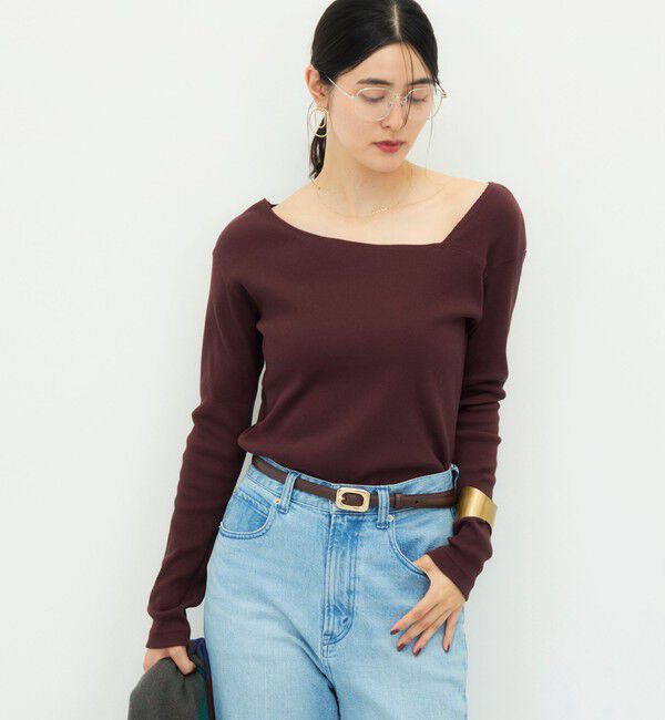 NOLLEY'S「ウォッシャブルヴィンテージリブアシンメトリープルオーバー」|Tシャツ・カットソー|