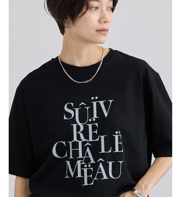 SALON adam et rope'「VoyageurロゴプリントT」|Tシャツ・カットソー|ブラック(01)
