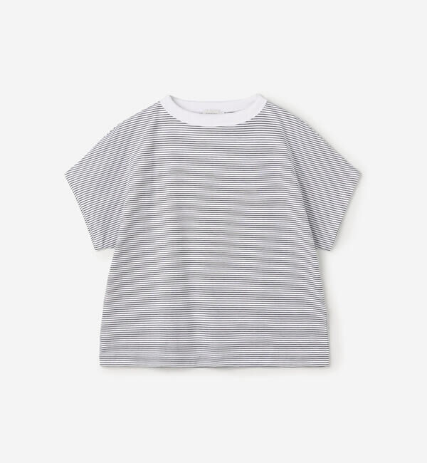 handvaerk「handvaerk | 60/2 キャップスリーブTシャツ STRIPE WOMEN」|Tシャツ・カットソー|