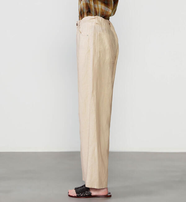  「TICCA | リネン ガーメントダイパンツ WOMEN」|チノ|