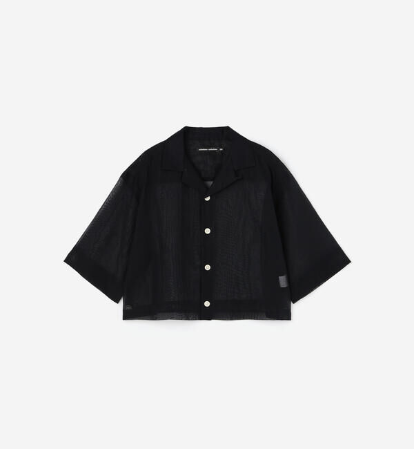 「nicholson & nicholson |〈別注〉シアー ショートスリーブシャツ WOMEN」|シャツ・ブラウス|NAVY