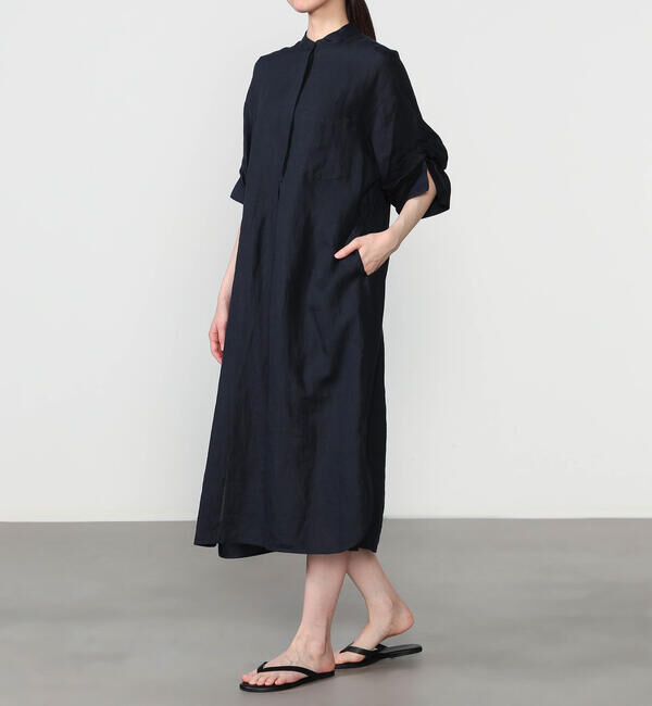  「TICCA |〈別注〉リネン ツイストスリーブワンピース WOMEN」|ワンピース|