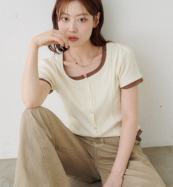  「テレコチュールTEE」|Tシャツ・カットソー|アイボリー