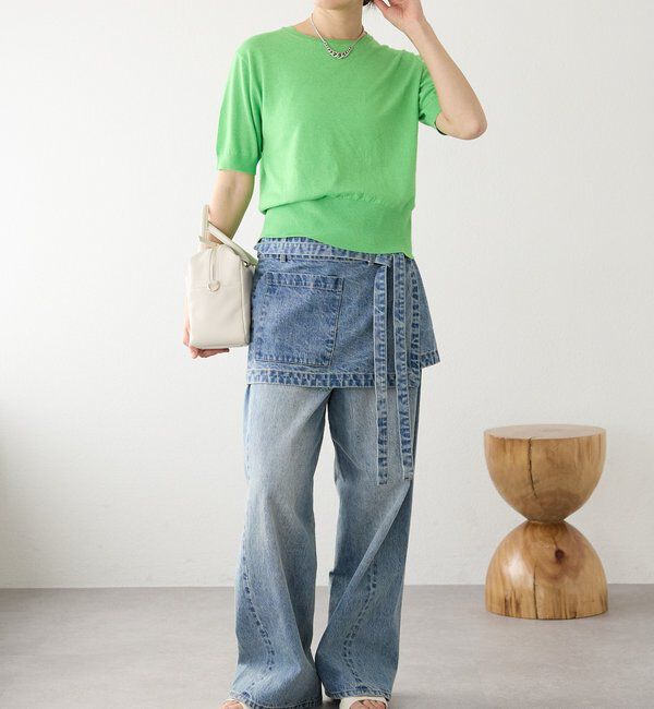  「【A・MONN】【着回し力抜群】HALF SLEEVE KNIT」|ニット・セーター|