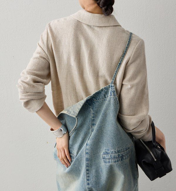  「【PEAS】コットンリネンループポロカットソー」|Tシャツ・カットソー|