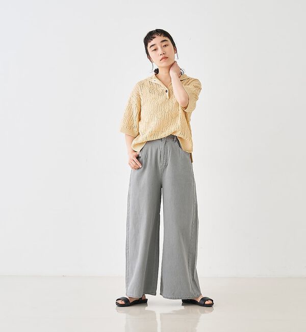 collex「タックウエストデニムパンツ」|デニム|