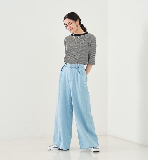 collex「タックウエストデニムパンツ」|デニム|