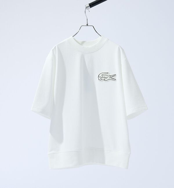 ABAHOUSE「【LACOSTE / ラコステ】オーバーサイズクロックエンブレムスウェットTシャ」|Tシャツ・カットソー|ホワイト